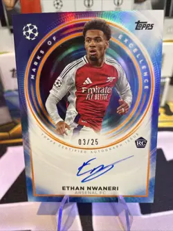 Topps Marks of Excellence Ethan Nwaneri Arsenal Auto Autograph (On Card) /25 RC - Image 3