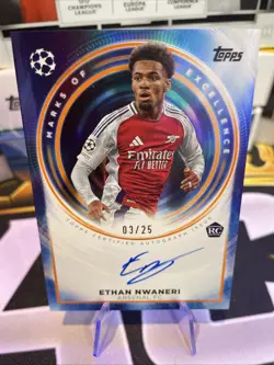 Topps Marks of Excellence Ethan Nwaneri Arsenal Auto Autograph (On Card) /25 RC - Image 4