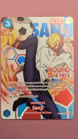 Round 1 Sanji English One Piece Promo OP15-047 In Hand! - Image 1