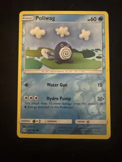 Pokemon TCG Poliwag Sun & Moon 30/149 Reverse Holo Common - Image 1