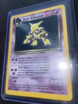 Pokemon Dark Alakazam TCG Team Rocket Card 1/82 Holo Unlimited Rare NM 1999 - Image 2
