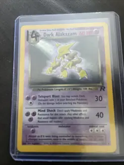 Pokemon Dark Alakazam TCG Team Rocket Card 1/82 Holo Unlimited Rare NM 1999 - Image 3