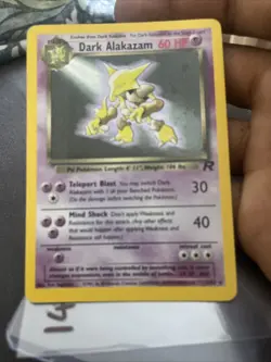 Pokemon Dark Alakazam TCG Team Rocket Card 1/82 Holo Unlimited Rare NM 1999 - Image 4