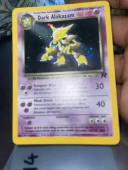 Pokemon Dark Alakazam TCG Team Rocket Card 1/82 Holo Unlimited Rare NM 1999 - Image 5