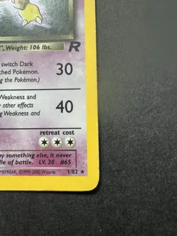 Pokemon TCG Dark Alakazam Team Rocket Card 1/82 Holo Unlimited Rare LP Condition - Image 2
