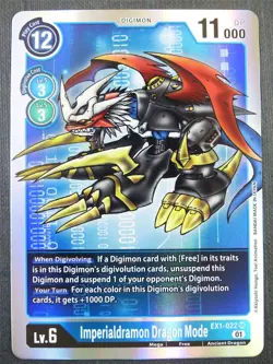 Imperialdramon Dragon Mode EX1-022 SR - Digimon Card #2ZX - Image 1