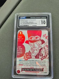 2025 One Piece 3rd Anniversary Promo Card Op13-019 Sabo CGC 10 Gem Mint - Image 1