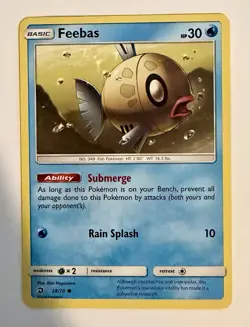 Feebas 28/70 Common Dragon Majesty Lightly Played Pokemon Card TCG Single - Image 1