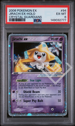 Pokemon Card Jirachi ex 94/100 Crystal Guardians - PSA 6 English - Image 1
