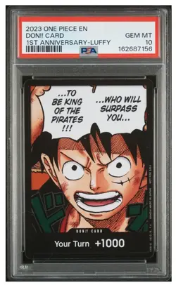 PSA 10 1st Anniversary Monkey D. Luffy One Piece Don Card - Image 1