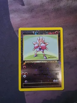 HITMONCHAN - WINNER Stamped HOLO #2 Promo Pokemon Card WOTC NM BEST OF GAME - Image 1