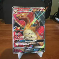 Charizard GX SM60 Sun & Moon Full Art Ultra Rare Holo Promo Pokemon Card DMG B6 - Image 1