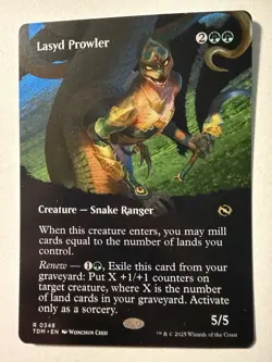x1 Lasyd Prowler TDM Tarkir Dragonstorm MTG 348 BORDERLESS FULL ART RARE - Image 1