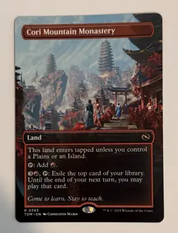 Cori Mountain Monastery (Borderless) 393 Tarkir: Dragonstorm Non-Foil NM MTG TDM - Image 1
