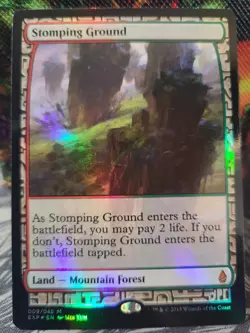 2015 Magic: The Gathering: Stomping Ground Foil! Zendikar Expeditions, #9! LP! - Image 1