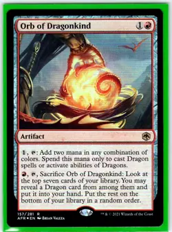 Orb of Dragonkind 157 Adventures in the Forgotten Realms MTG Foil NM/M - Image 1