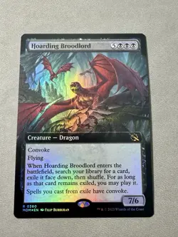 Hoarding Broodlord Extended Art FOIL MTG March of the Machine #360 NM - Image 1