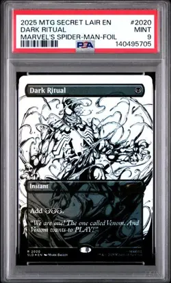 MTG Dark Ritual Spider-Man Inks 2020 PSA 9 Secret Lair Drop - Image 1