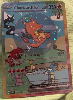 Pokemon Bubble Charizard Special Doujin Art Starry Holo Card - Image 1