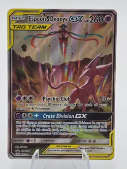 Espeon & Deoxys GX SM240 SM Promos Holo Pokemon Card LP - Image 1