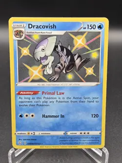 Pokemon TCG Dracovish SV036/SV122, Shining Fates Shiny Vault Rare, NM Condition. - Image 1