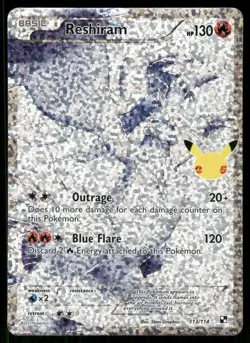 Pokemon Reshiram Celebrations: Classic Collection 113/114 Holo NM/M - Image 1