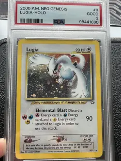 2000 Pokemon Lugia Neo Genesis 9/111 Holo PSA 2 SWIRL - Image 1