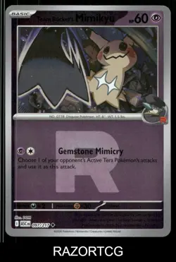 TEAM ROCKETS MIMIKYU TEAM ROCKET 97/217 ASCENDED HEROES POKEMON REVERSE HOLO NM - Image 1