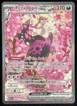 Pokemon TCG Ascended Heroes Rare Full Art Holo Gorgeous Fezandipiti EX #288 - Image 1
