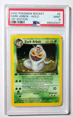 Dark Arbok Holo 1st Edition Team Rocket #2 PSA 9 Mint 2000 WOTC Vintage Pokemon - Image 1