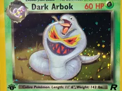 Dark Arbok Holo 1st Edition Team Rocket #2 PSA 9 Mint 2000 WOTC Vintage Pokemon - Image 4