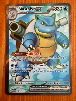 BLASTOISE EX - Pokemon TCG 151 MEW 184/164 (NM) - Image 1