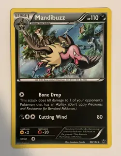 Mandibuzz 58/124 Rare Fates Collide Pokemon Lightly Played - Image 1