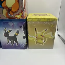 Pokemon TCG EMPTY Stacking Tin Lot Of 5 Umbreon, Pikachu, Gengar, Charizard, …. - Image 3