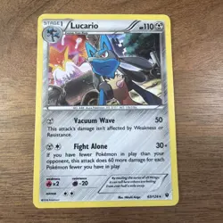 Pokemon Fates Collide Holo Rare 63/124 Lucario NM - Image 1