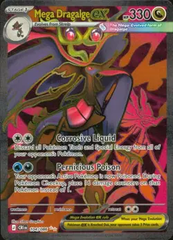 Mega Dragalge ex 104/086 Holo Ultra Rare Chaos Rising Pokemon NM - Image 1
