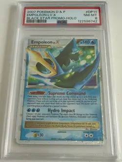 2007 Pokemon Empoleon LV.X DP11 Black Star Promo Holo PSA 8 Diamond & Pearl - Image 1