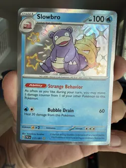 Pokemon TCG Slowbro 117/091 SV Paldean Fates Shiny Rare Holo - Image 1