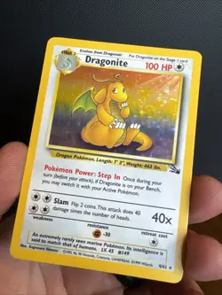 Dragonite 4/62 Holo Rare Fossil Unlimited Holo - Image 3