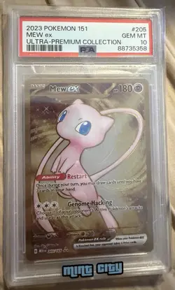 2023 Pokemon TCG Mew ex 205/165 SV 151 Ultra-Premium Collection PSA 10 metal - Image 1