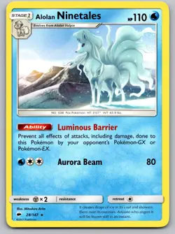 Alolan Ninetales 28/147 Burning Shadows Rare Pokemon LP - Image 1