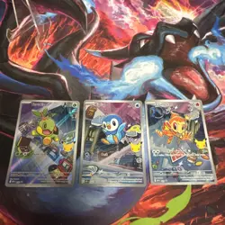 Pokemon TCG First Partner Illustration Collection Series 1 Gen 4 Sinnoh Starters - Image 1