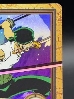 Roronoa Zoro C07 Holo Carddass Hyper Battle Japanese One Piece Moderately Played - Image 3