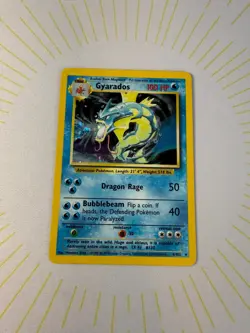 Gyarados 6/102 Holo Rare Base Set Unlimited Pokemon LP - Image 2