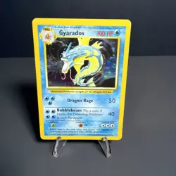 Pokemon Gyarados 6/102 Holo Rare Base Set Unlimited Pokemon English LP - Image 1