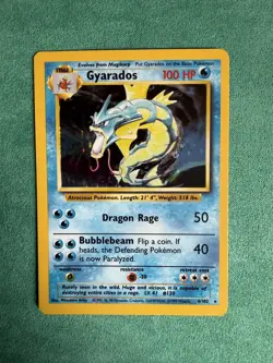 Pokemon TCG Gyarados 6/102 Base Set Holo Rare Unlimited LP - Image 1