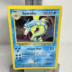GYARADOS 6/102 HOLO BASE SET UNLIMITED POKEMON HOLO HOLO RARE LP - Image 1