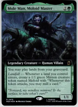 Mole Man Moloid Master Extended Art Foil 415 Marvel Super Heroes MTG - Image 1
