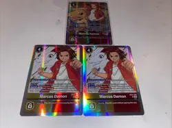 Digimon Card Game Marcus Damon BT21-086 SR World Convergence Alt Art 3x Cards - Image 2