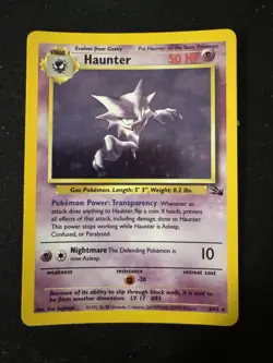 Pokemon TCG Haunter Fossil Unlimited Rare Holo Card 6/62 MP/LP Condition - Image 1